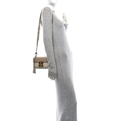 Gucci GG Supreme Monogram Calfskin Mini Padlock Shoulder Bag Beige Mystic White Oatmeal 2 of 7