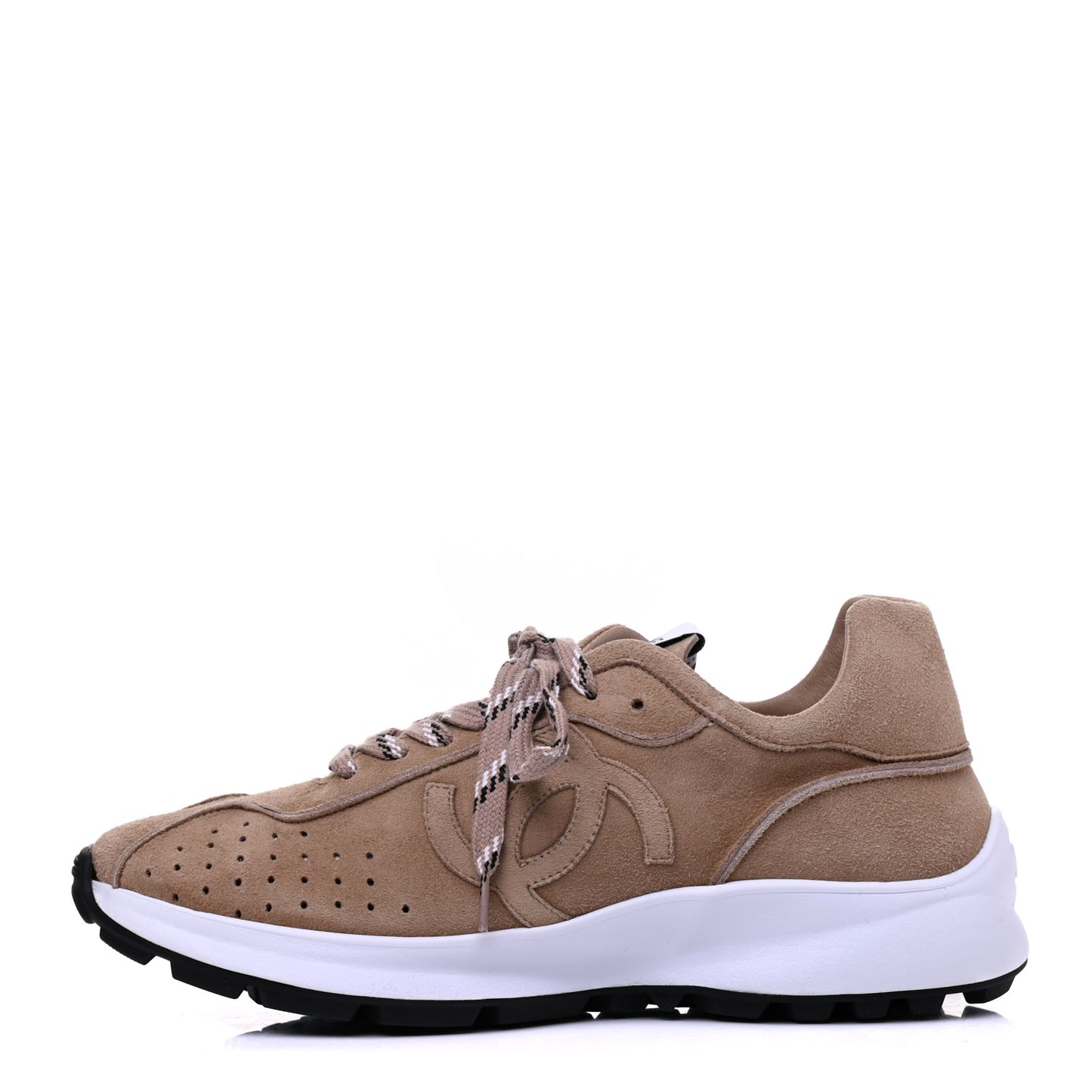 Suede Goatskin CC Sneakers 39 Dark Beige
