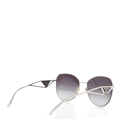 Prada Metal Symbole Triangle Logo Sunglasses SPR57Y Smoky Grey 4 of 7