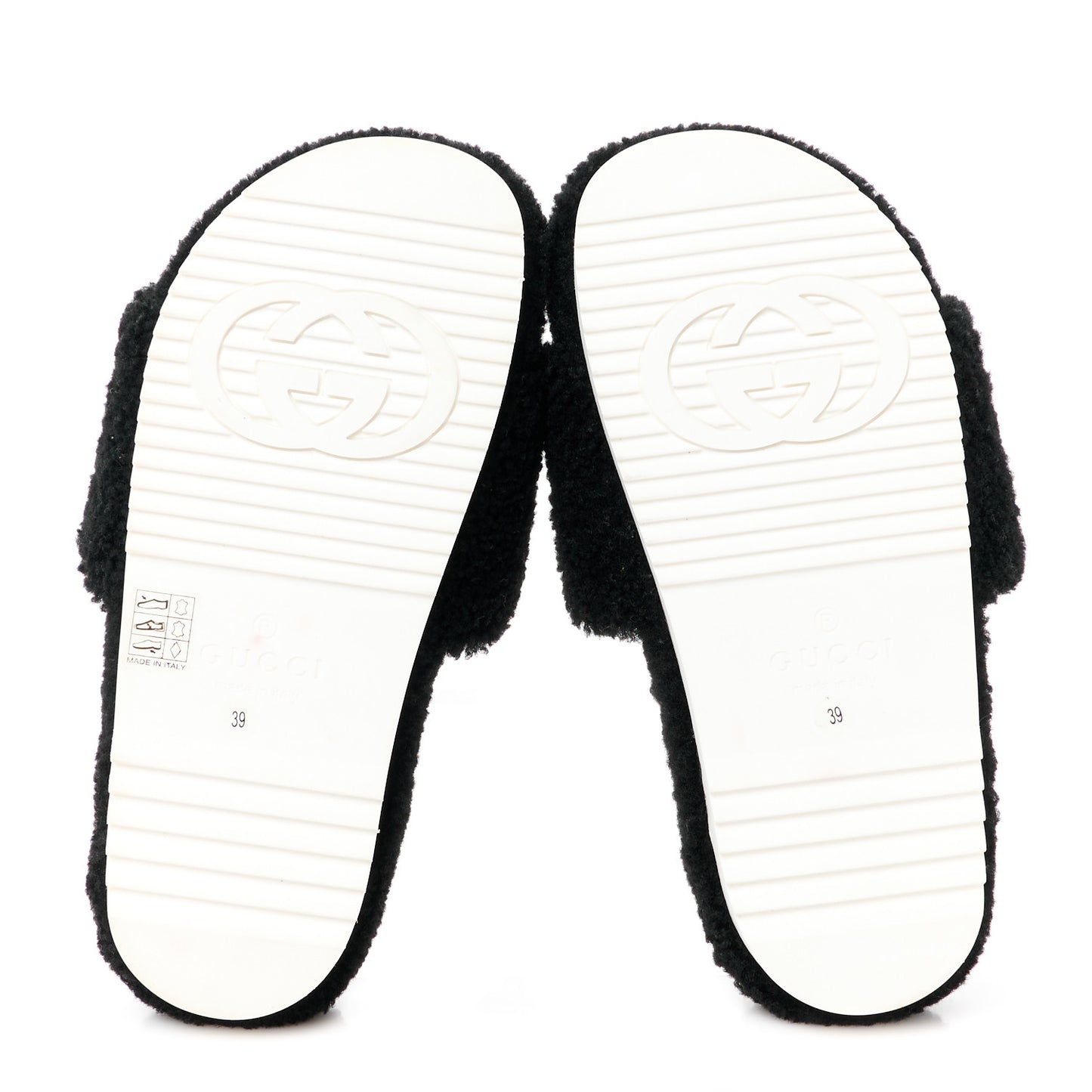 Shearling Womens Eileen Slide Sandals 39 Black Butterscotch