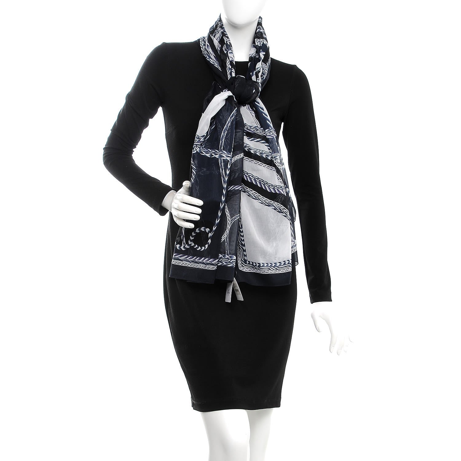 Hermes Cotton Robe Du Soir Pareo Marine 2 of 5