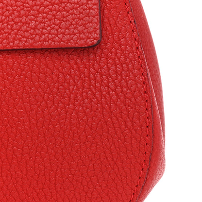 Chloe Grained Lambskin Medium Drew Shoulder Bag Plaid Red 6 of 8