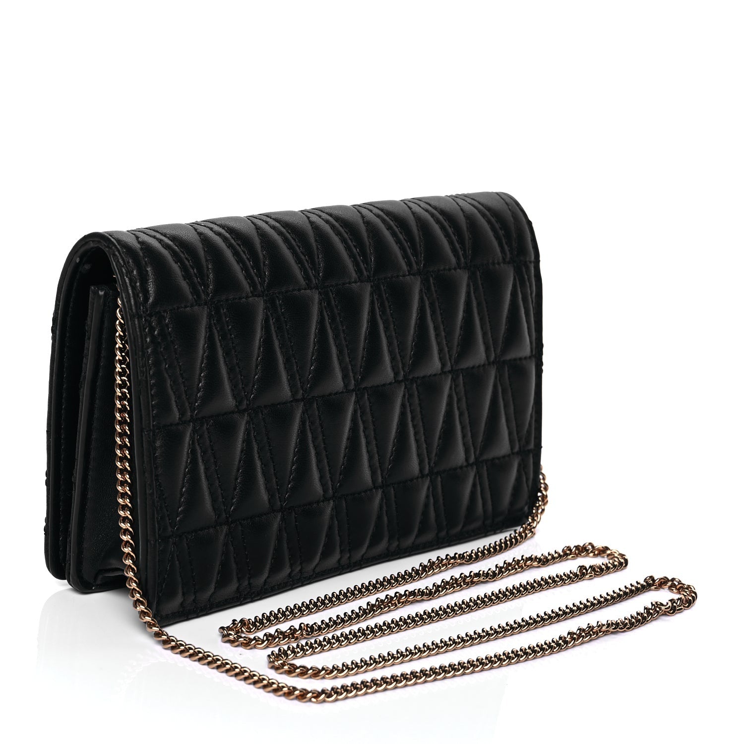Versace Nappa Quilted Virtus Clutch Bag Black 2 of 10