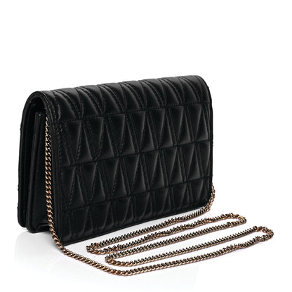 Versace Nappa Quilted Virtus Clutch Bag Black 2 of 10