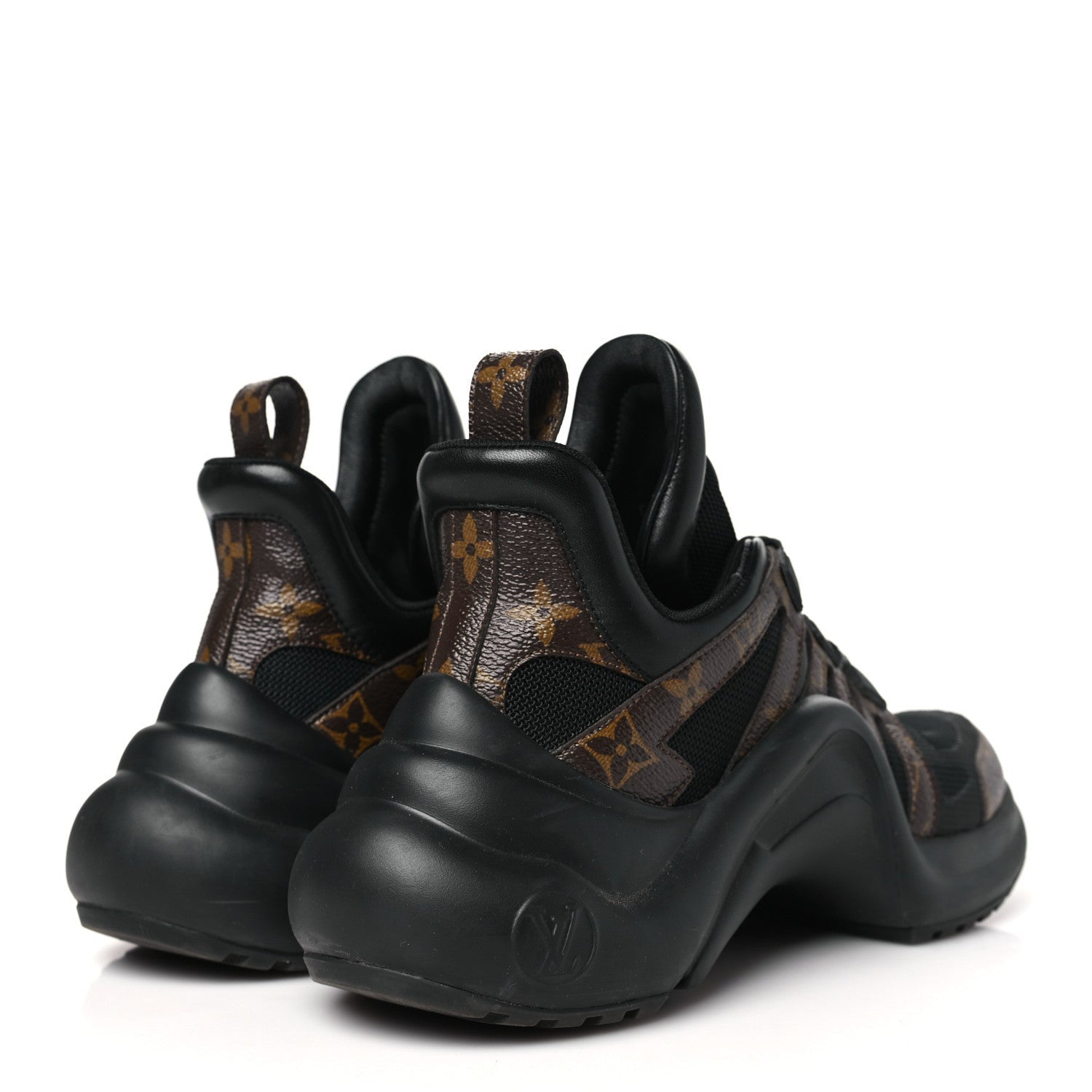 Louis Vuitton Calfskin Patent Monogram LV Archlight Sneakers Black 5 of 7