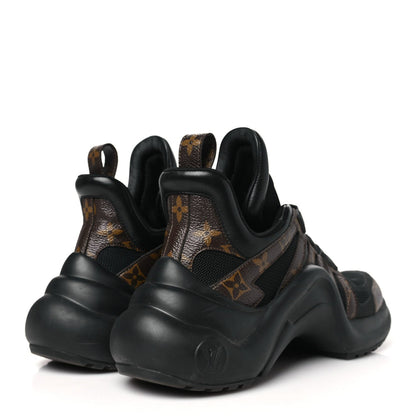 Louis Vuitton Calfskin Patent Monogram LV Archlight Sneakers Black 5 of 7