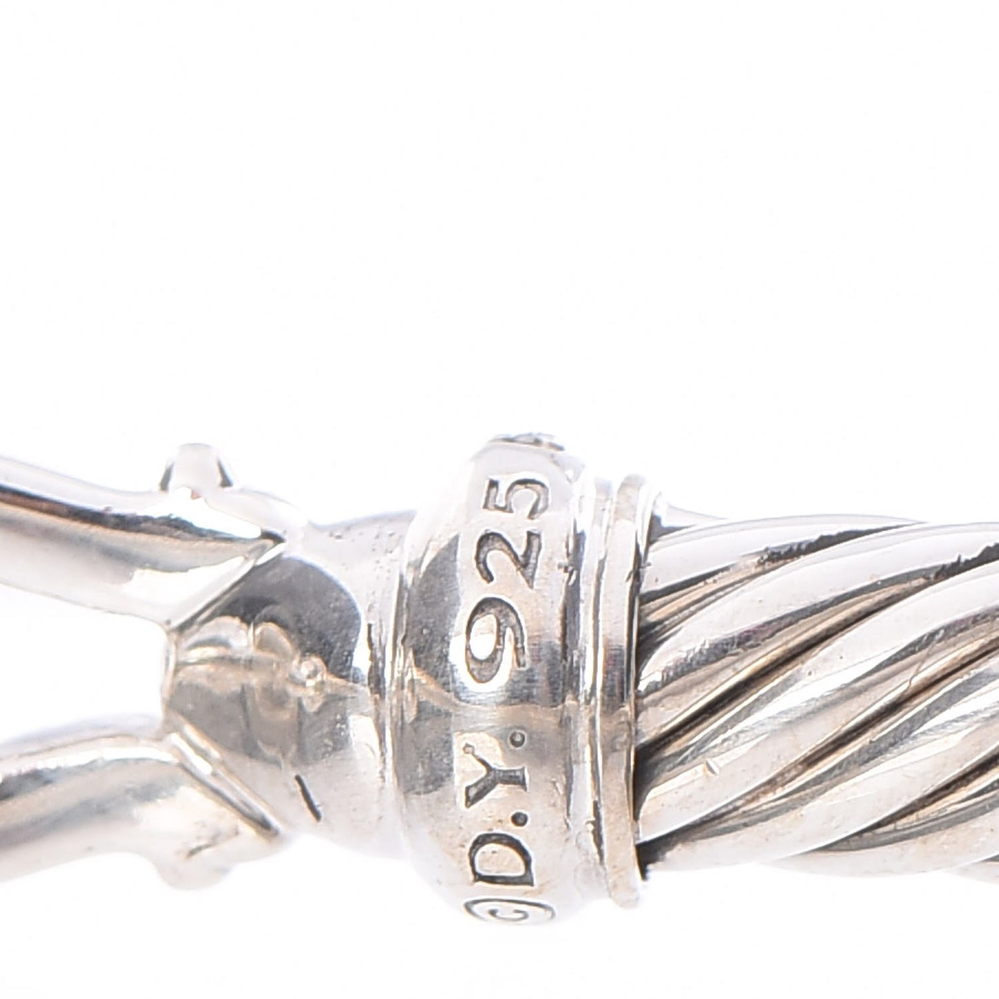 Sterling Silver Diamond 5mm Cable Buckle Bracelet