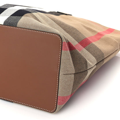 Burberry Giant Check Canvas Medium London Tote Taupe Brown 8 of 8