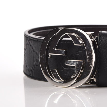 Gucci Guccissima Interlocking G Reversible Belt 90 36 Black Brown 7 of 7