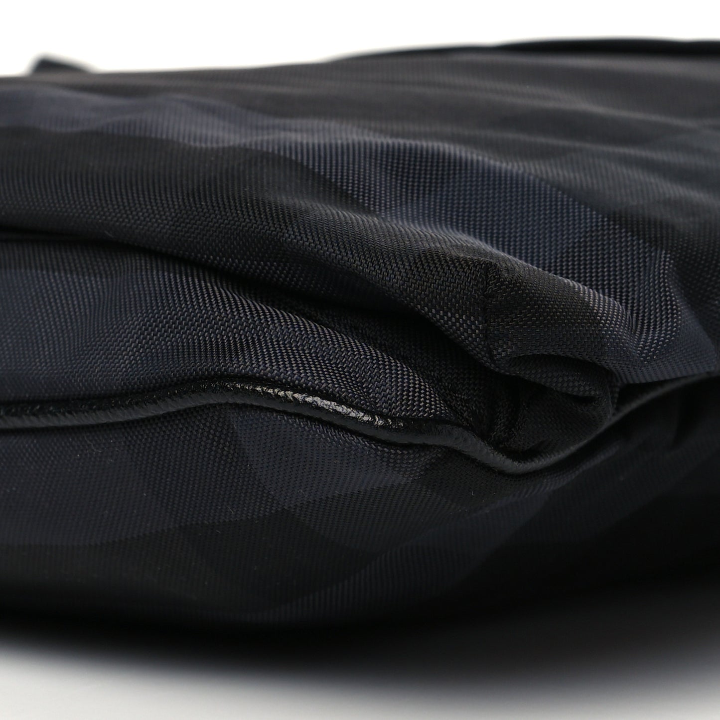 Smoked Check Crossbody Messenger Bag Black