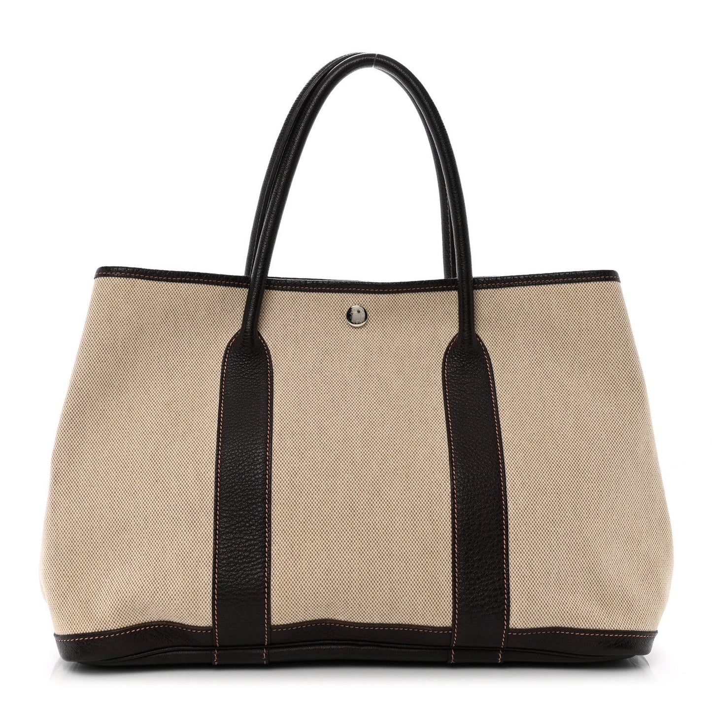 Buffle Skipper Toile Garden Party 36 MM Tote Marron Fonce