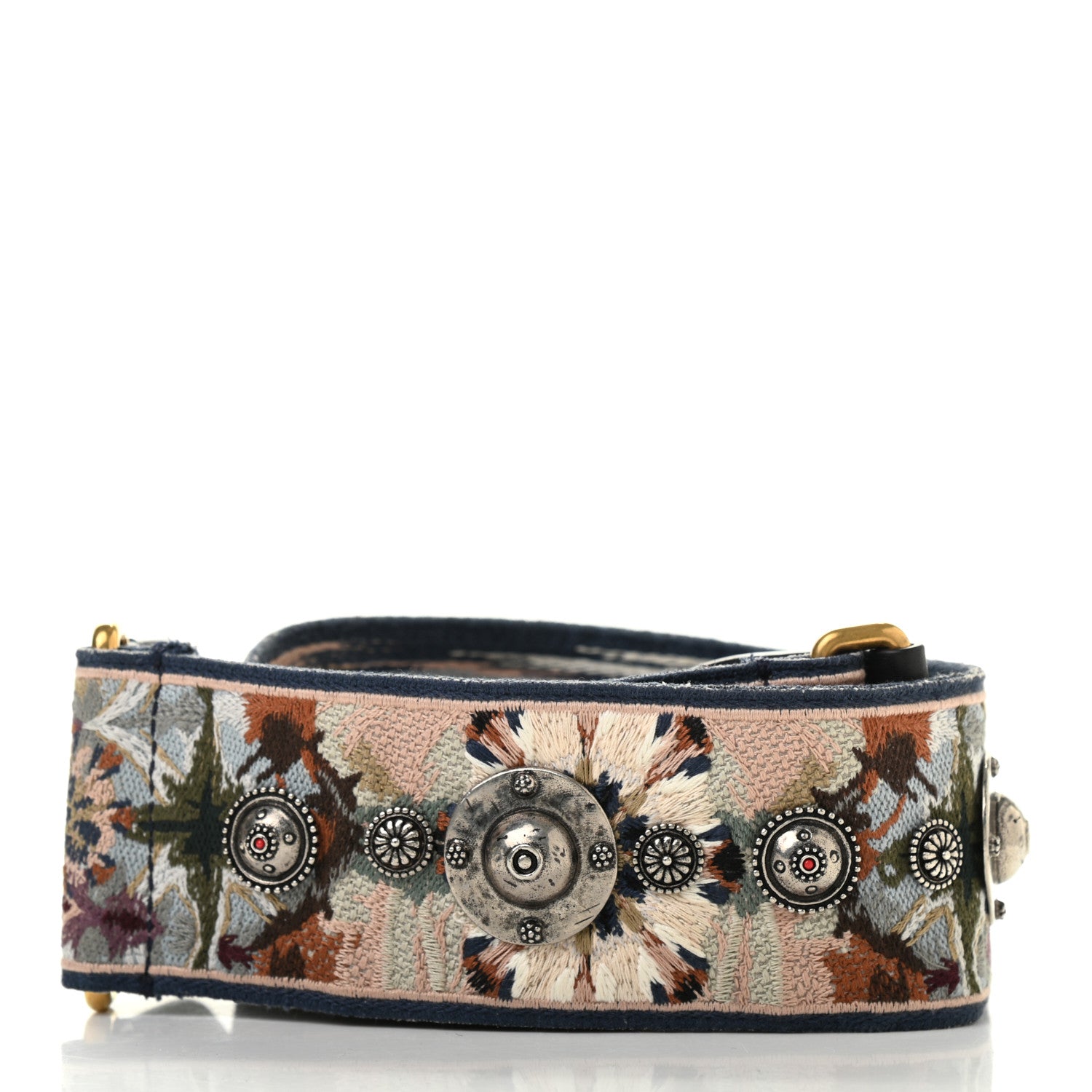 Christian Dior Canvas Embroidered Studded KaleiDiorscopic Shoulder Strap Multicolor 2 of 11