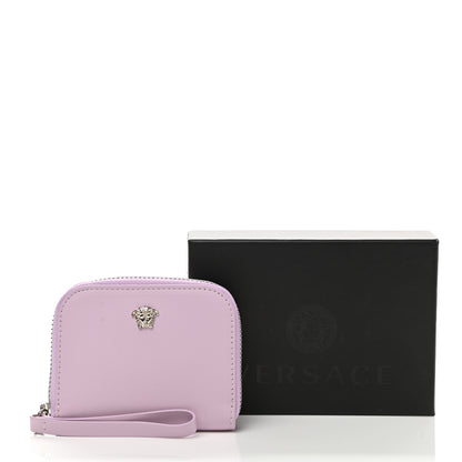 Versace Calfskin Medusa Compact Zip Around Wallet Desert Pink 7 of 7