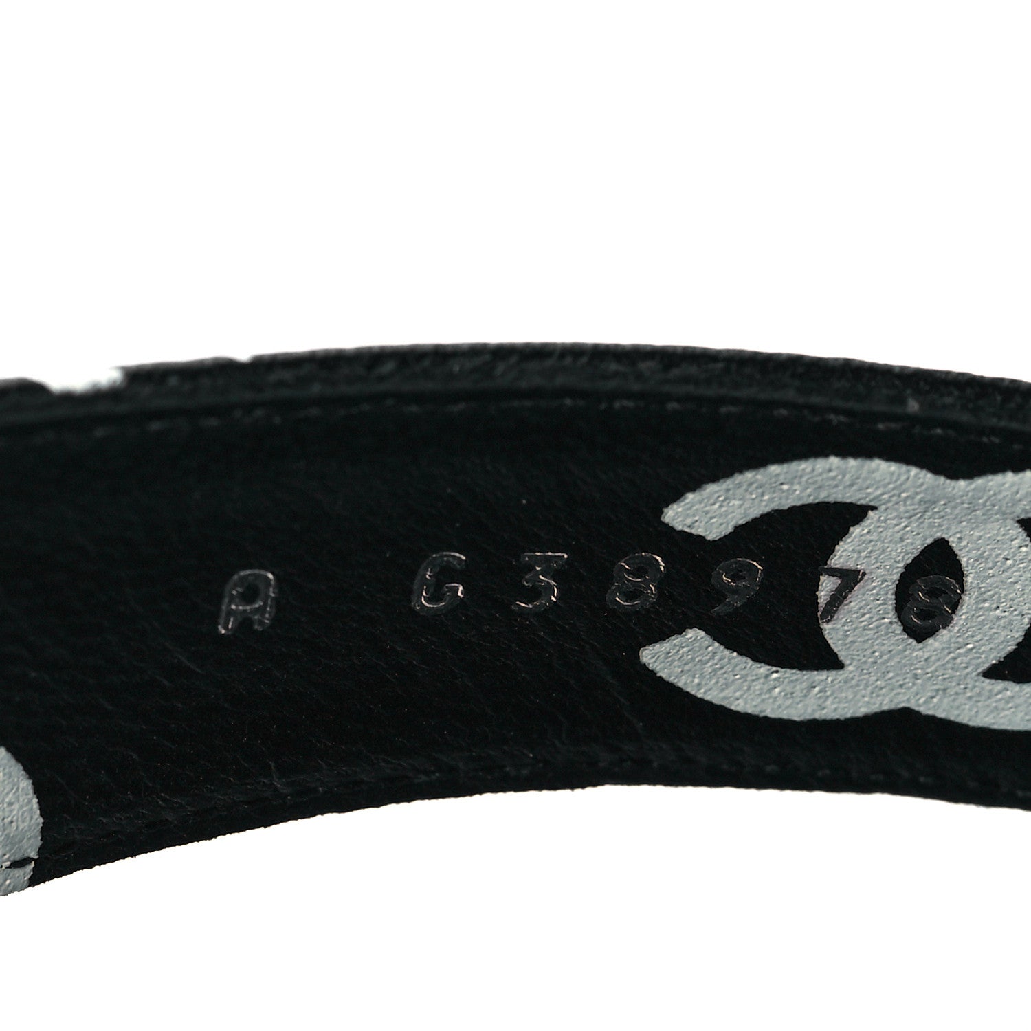 Chanel Lambskin Printed CC Thong Sandals 38.5 Black White 8 of 9