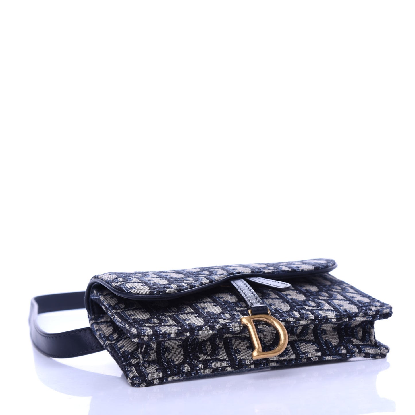 Oblique Saddle Belt Bag Blue