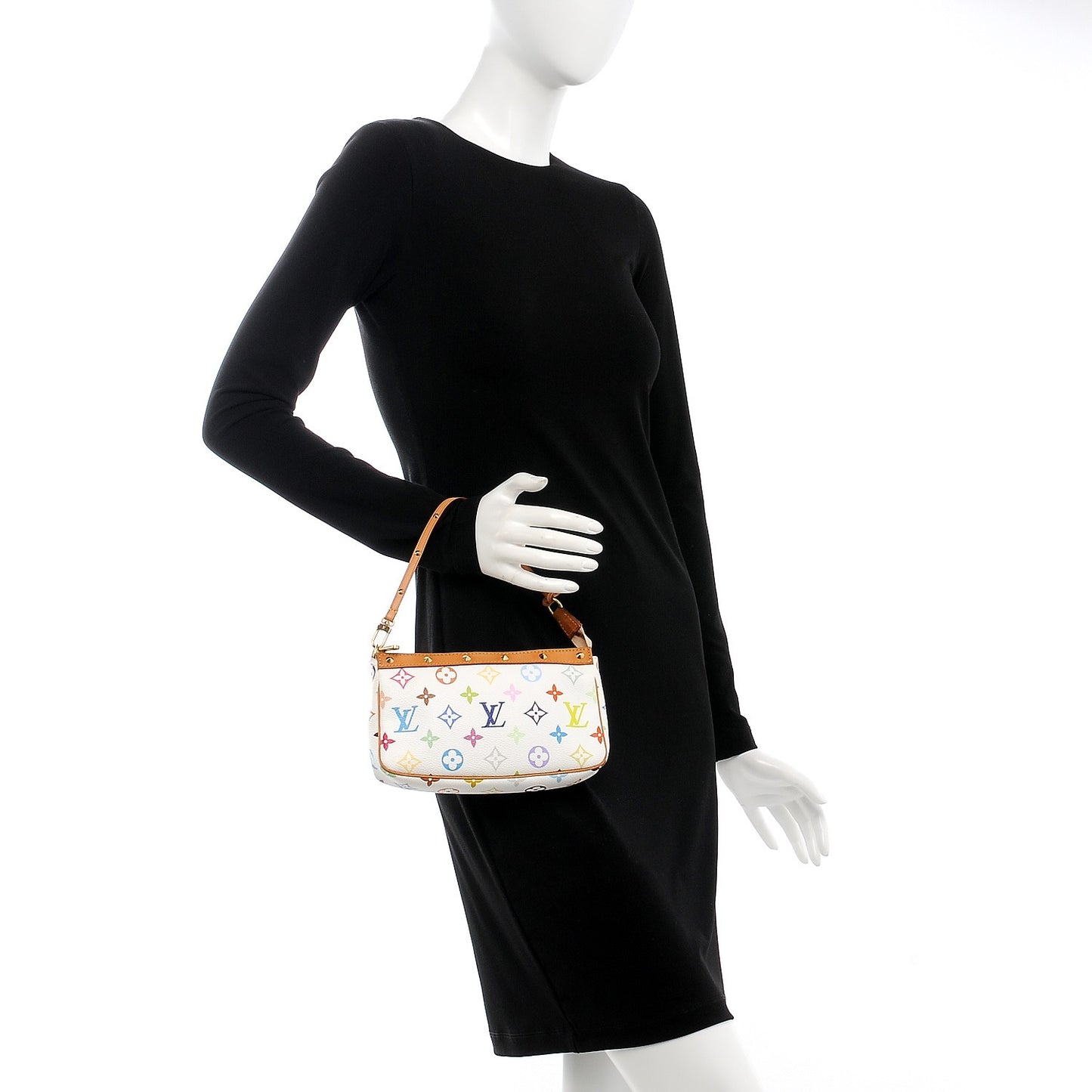 Monogram Multicolor Pochette Accessories White