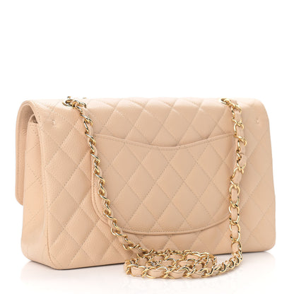 Chanel Caviar Quilted Medium Double Flap Beige 2 of 11