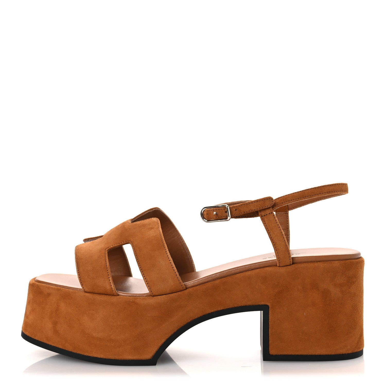 Hermes Suede Goatskin Jam 30 Sandals 40 Naturel 1 of 12