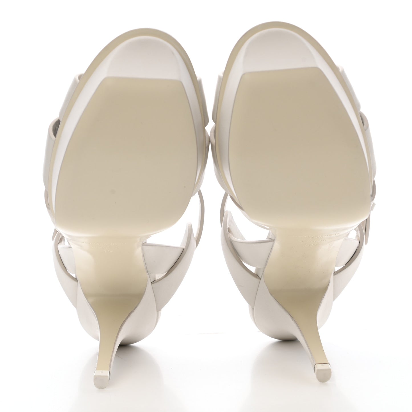 Calfskin Tribute 75 Platform Sandals 39 White