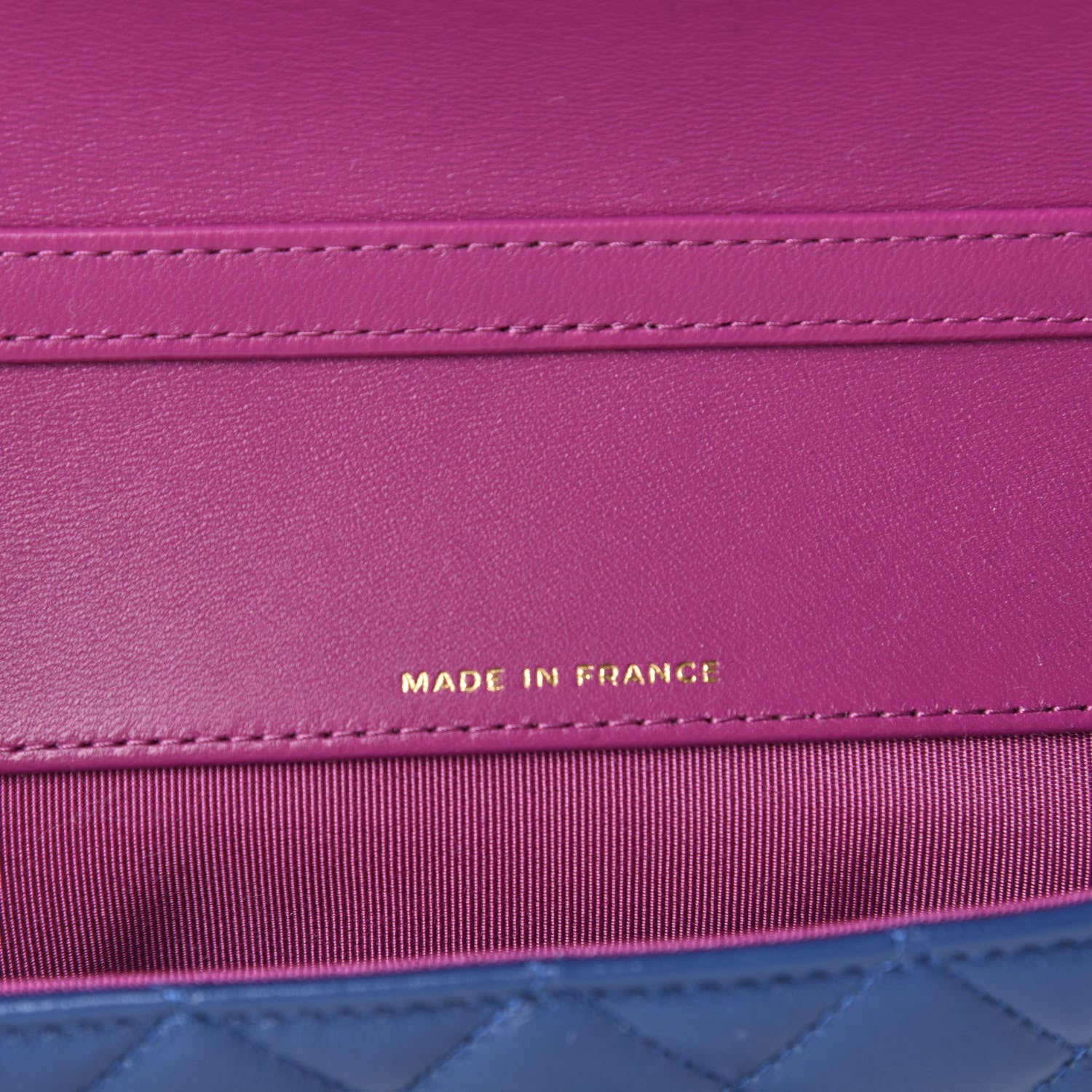 Chanel Lambskin Quilted Glasses Case With Chain Blue Purple 9 of 12