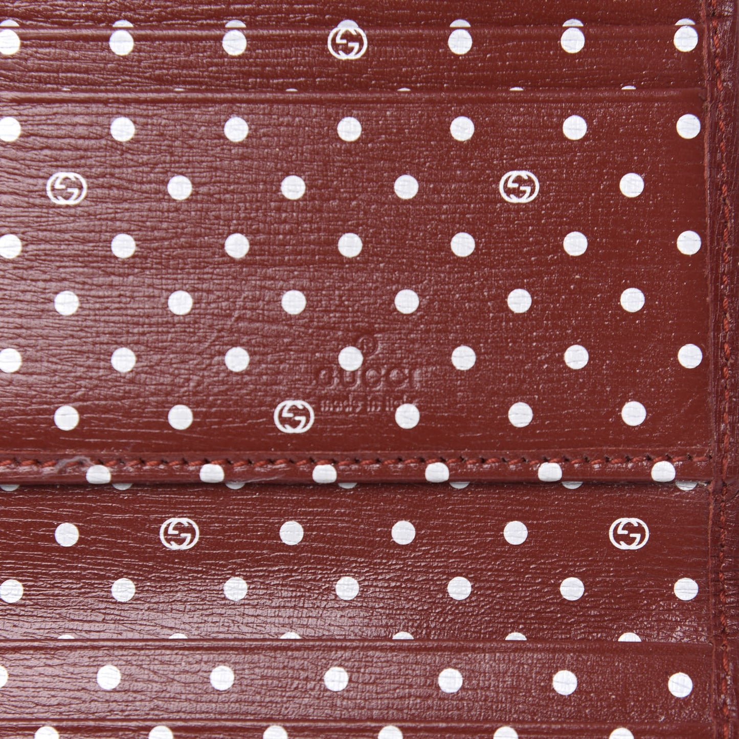 Calfskin GG Continental Wallet Red