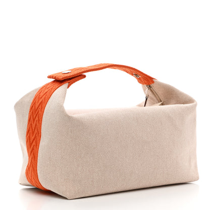 Hermes Canvas Large Bride-A-Brac Pouch Natural Orange 3 of 8