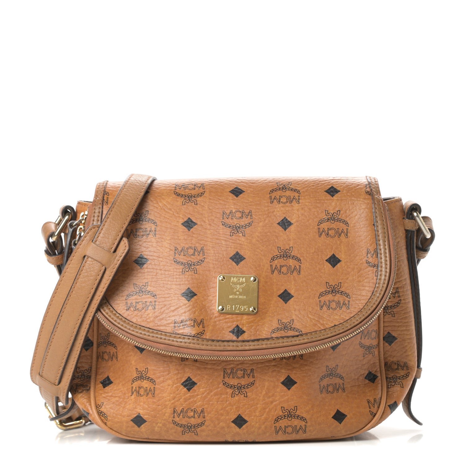 MCM Visetos Heritage Crossbody Cognac 1 of 14