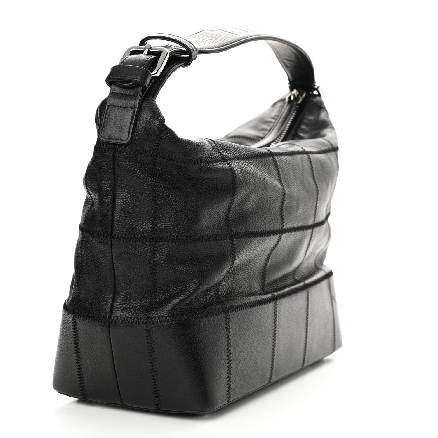 Chanel Caviar Square Stitched Hobo Black 3 of 11