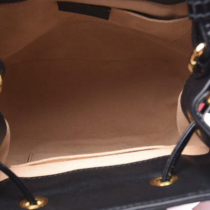 Gucci Suede Patent Web Small Ophidia Bucket Bag Hibiscus Red Black 4 of 10