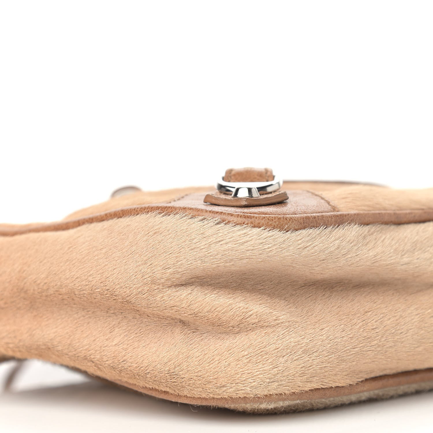 Balenciaga Chevre Pony Hair Classic Silver Hardware Shoulder Bag Camel 11 of 12