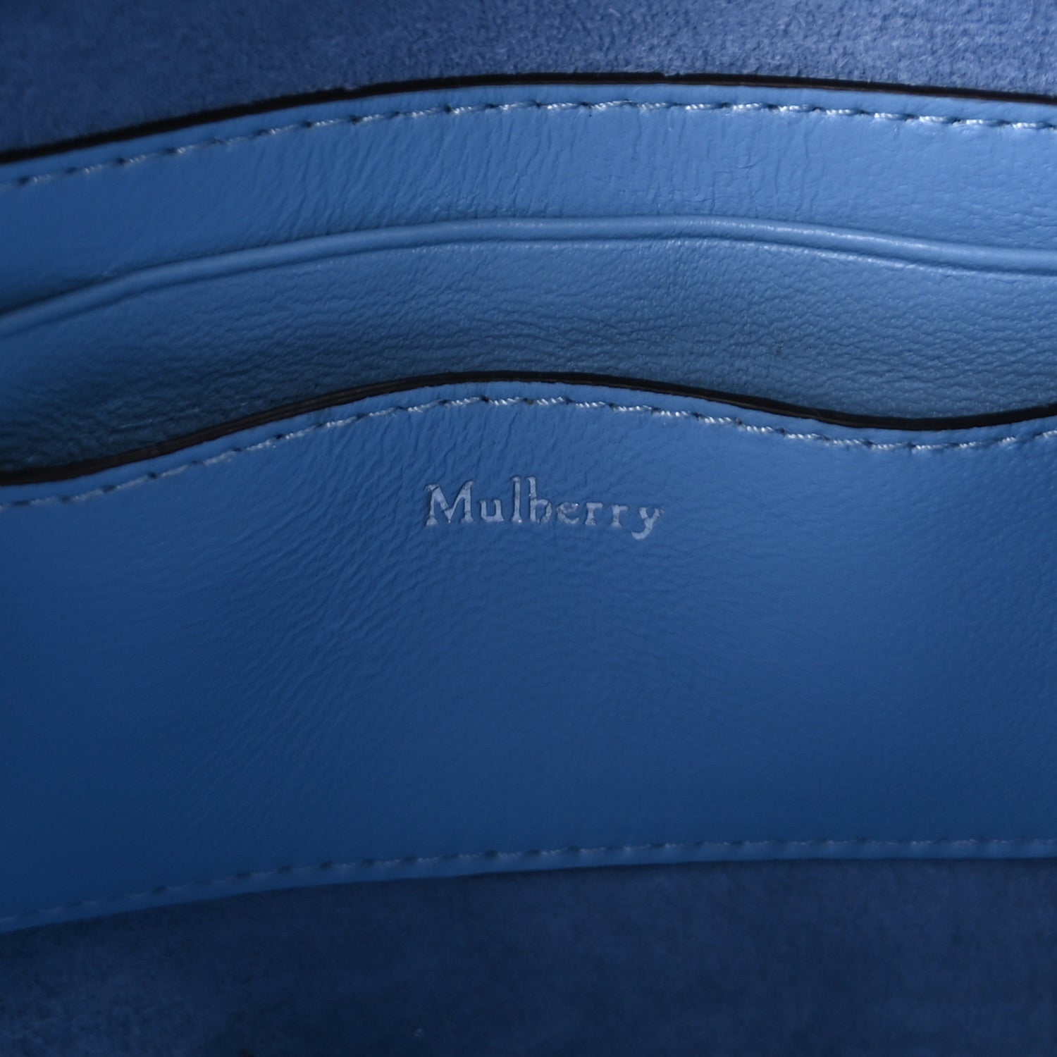 Mulberry Crocodile Embossed Micro Zipped Bayswater  Light Blue 5 of 7