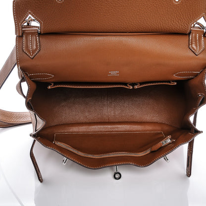 Hermes Taurillon Clemence Jypsiere 34 Gold 6 of 9