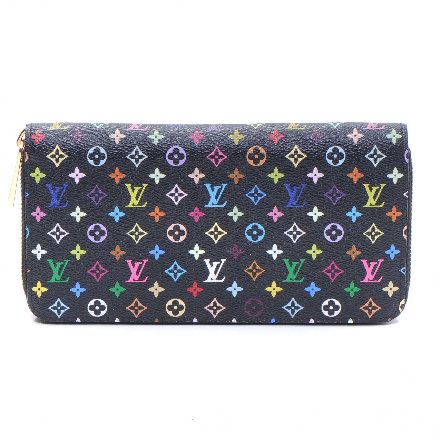 Louis Vuitton Monogram Multicolor Zippy Wallet Black Grenade 1 of 7
