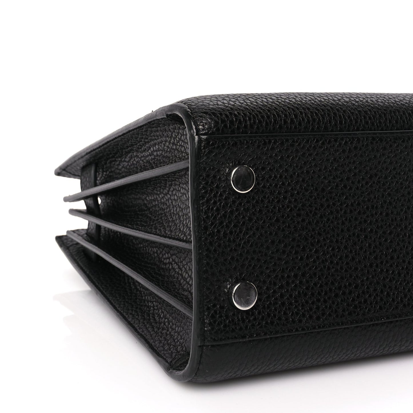 Grained Calfskin Baby Sac De Jour Black