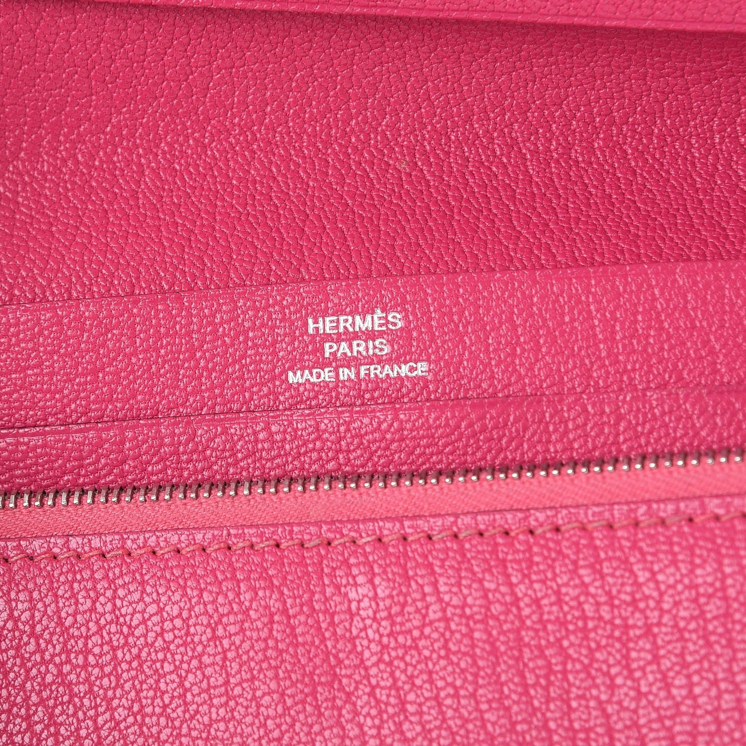 Hermes Chevre Mysore Azap GM Combined Wallet Rose Shocking 6 of 14