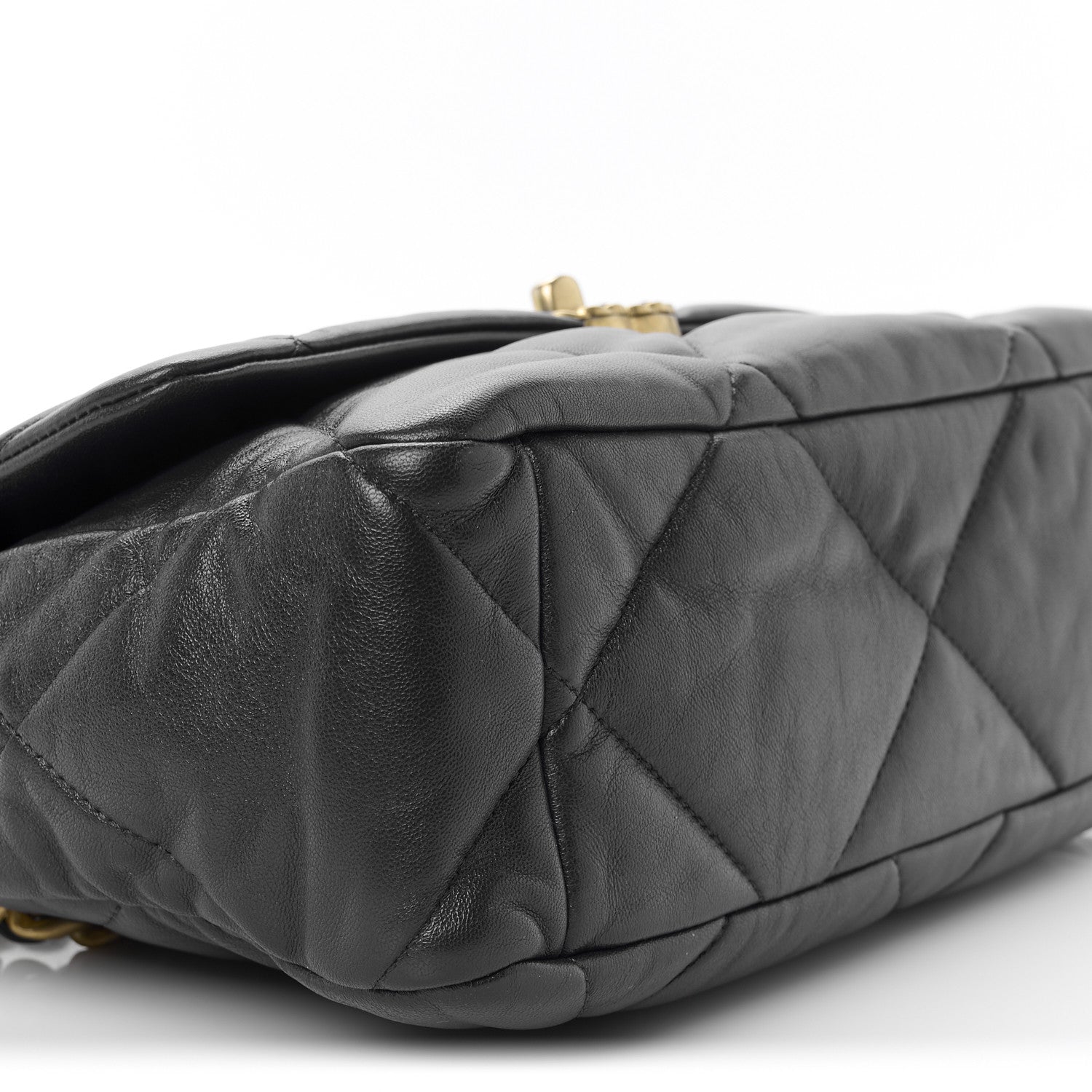 Chanel Lambskin Quilted Large Chanel 19 Flap Navy Blue 9 of 10