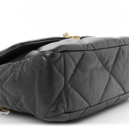 Chanel Lambskin Quilted Large Chanel 19 Flap Navy Blue 9 of 10