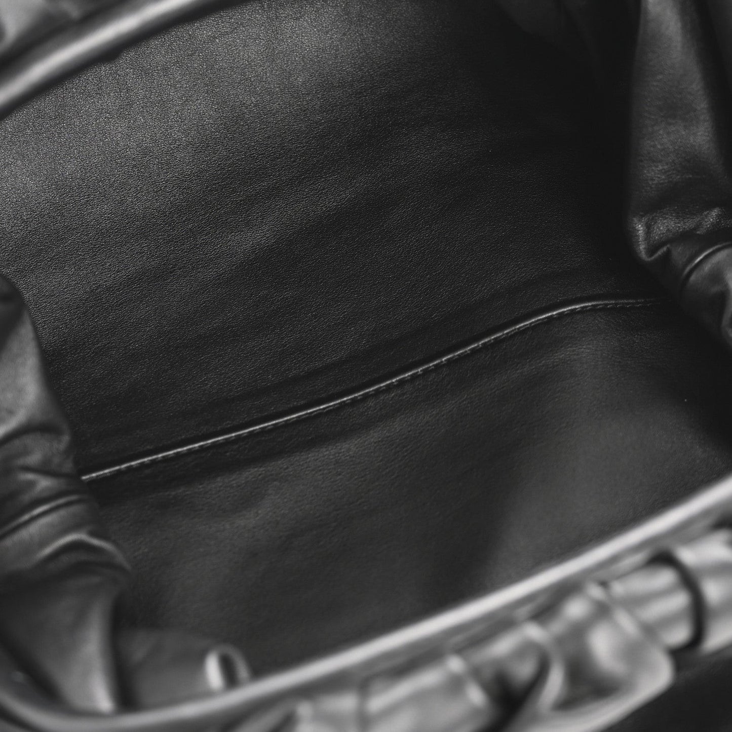 Smooth Butter Calf The Pouch Oversized Clutch Black