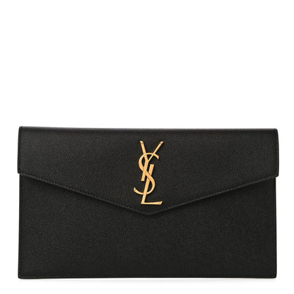 Saint Laurent Grain De Poudre Uptown Pouch Black 1 of 11