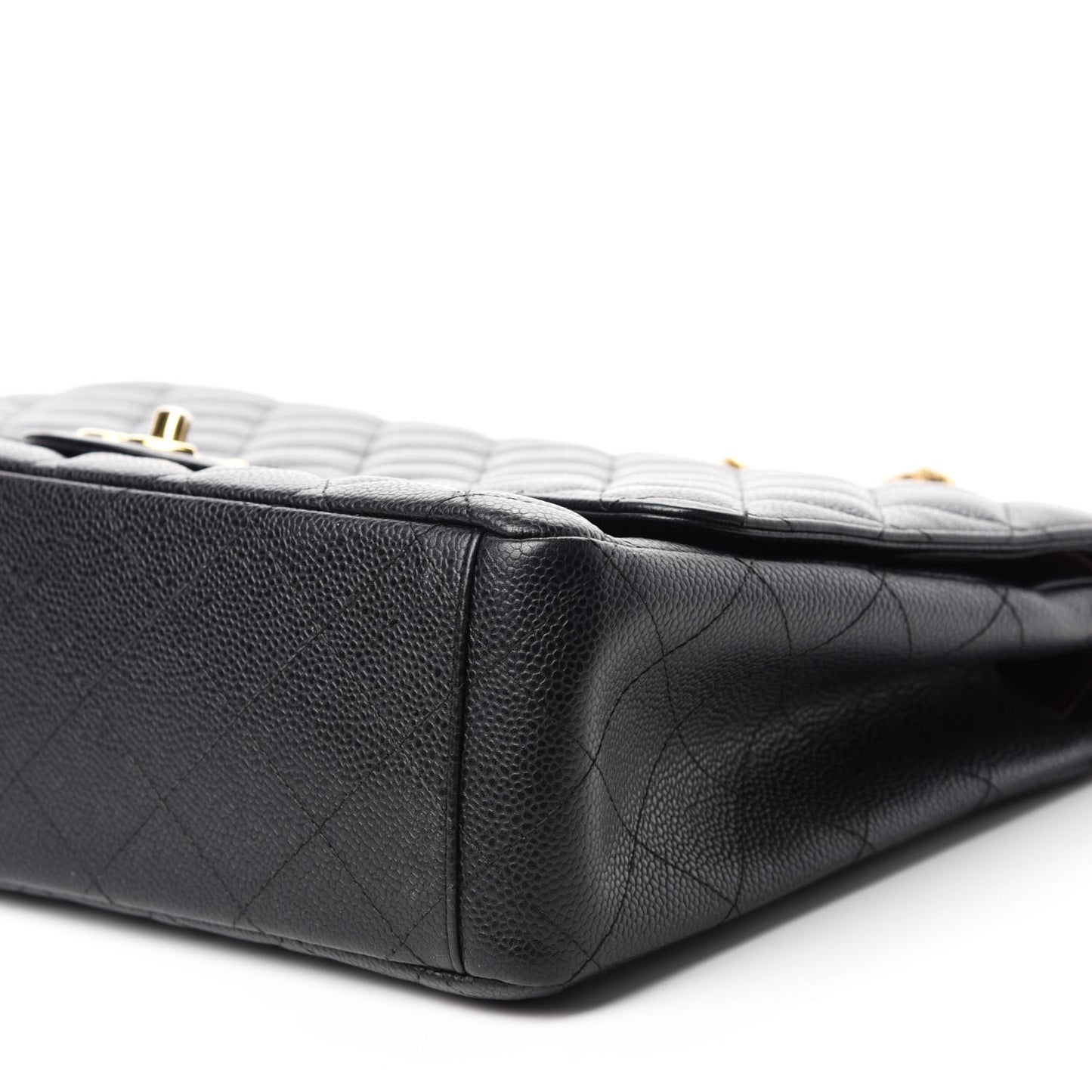 Caviar Quilted Maxi Double Flap Black