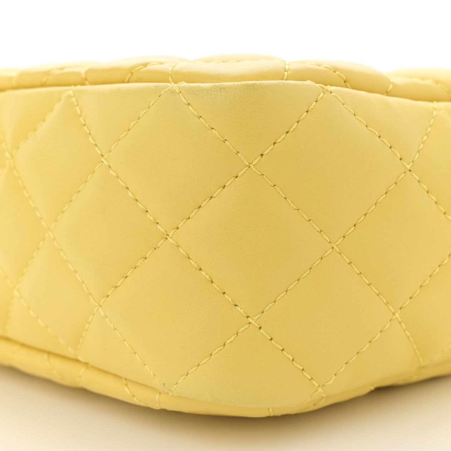 Calfskin Quilted Reissue Medium Camera Case  Yellow