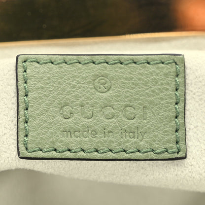 Gucci Velvet Crocodile Mother of Pearl Jacquard Crystal Bow Clutch Green 6 of 9