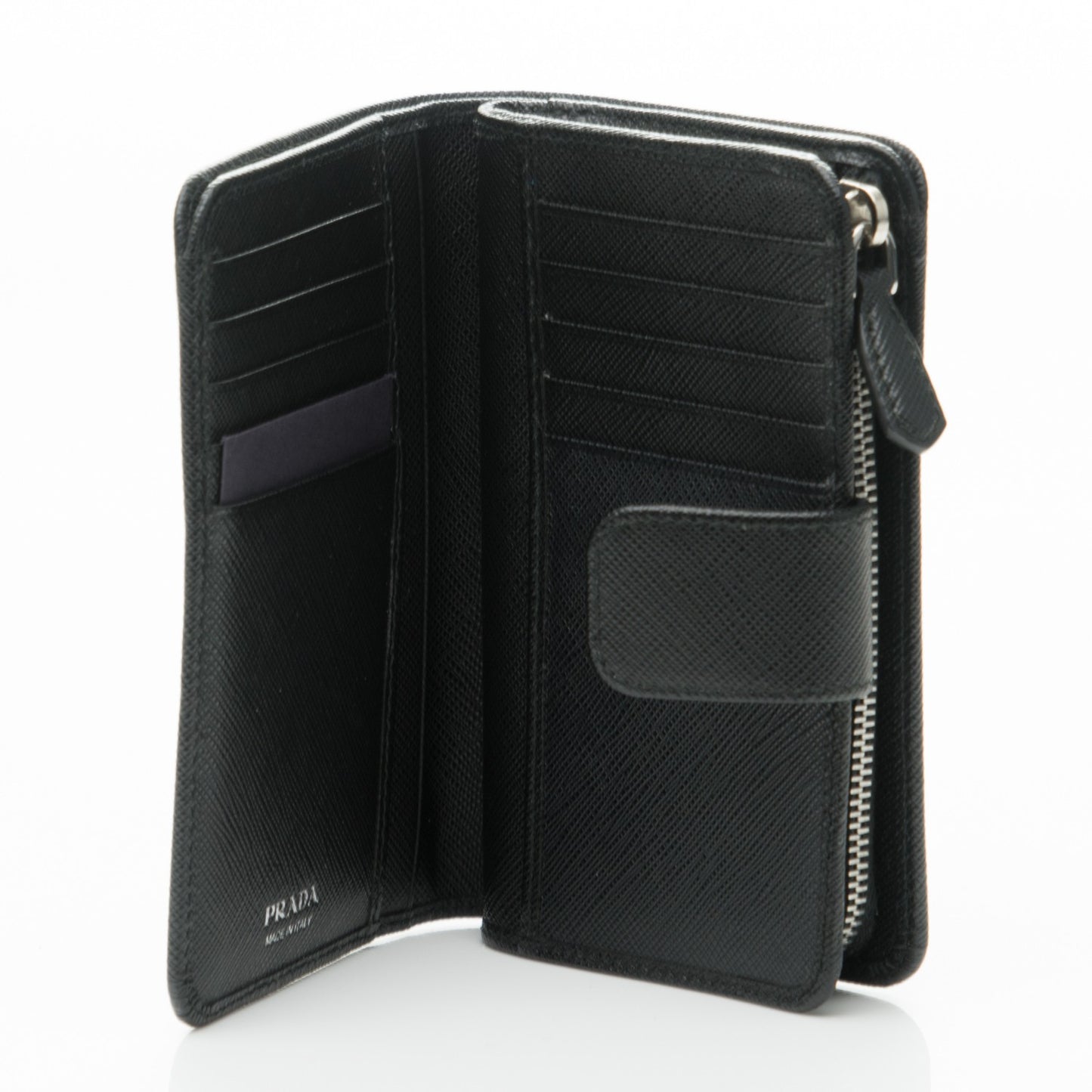 Saffiano Compact Wallet Nero Black