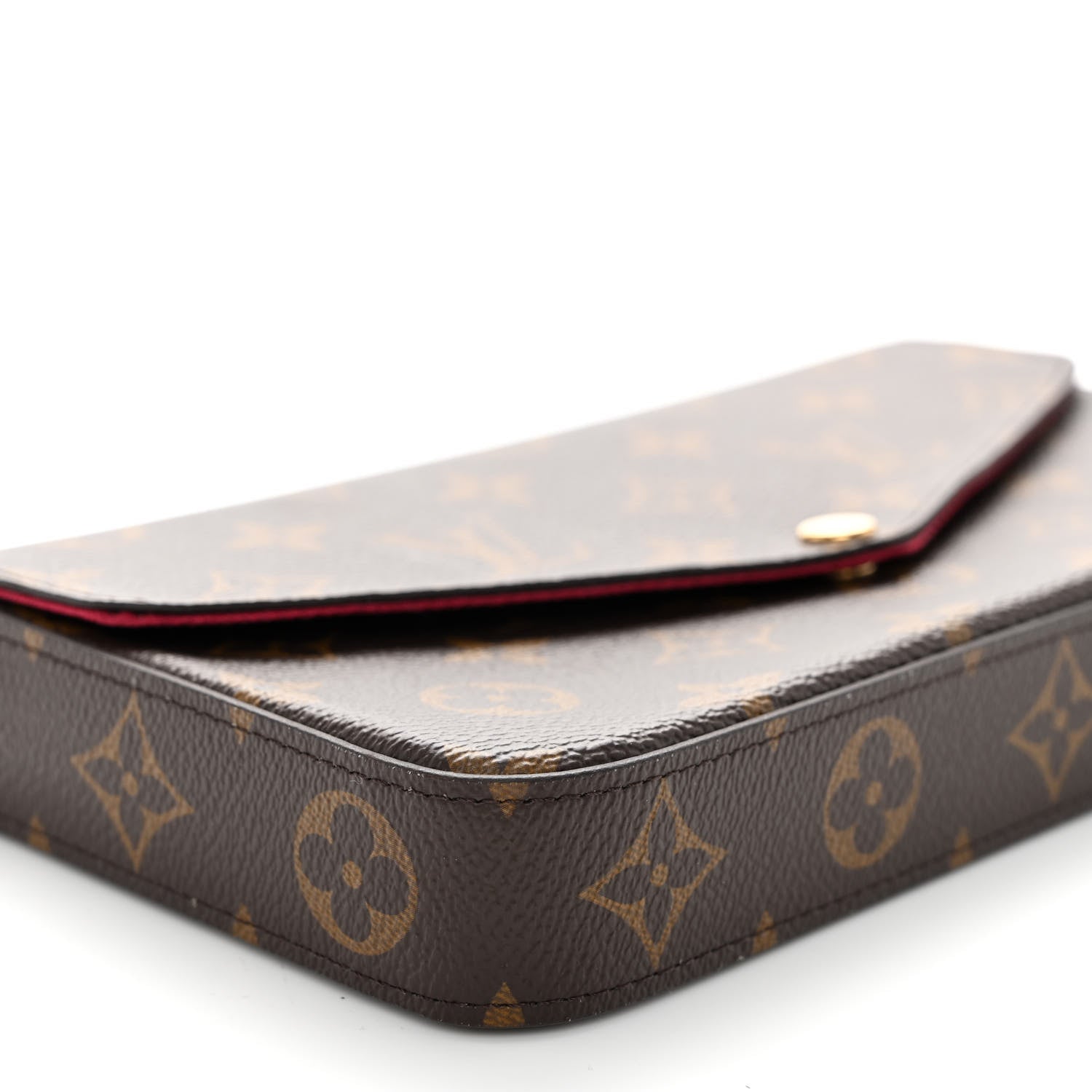 Louis Vuitton Monogram Pochette Felicie Chain Wallet Fuchsia 8 of 10