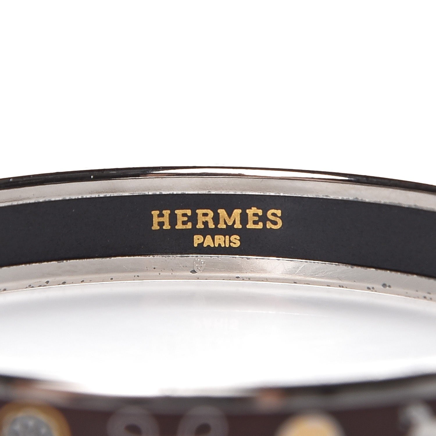 Hermes Enamel Printed Narrow Bracelet 65 4 of 5