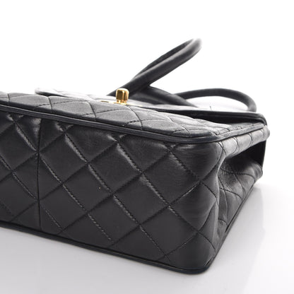 Chanel Lambskin Quilted Flap Shoulder Bag Black 11 of 12