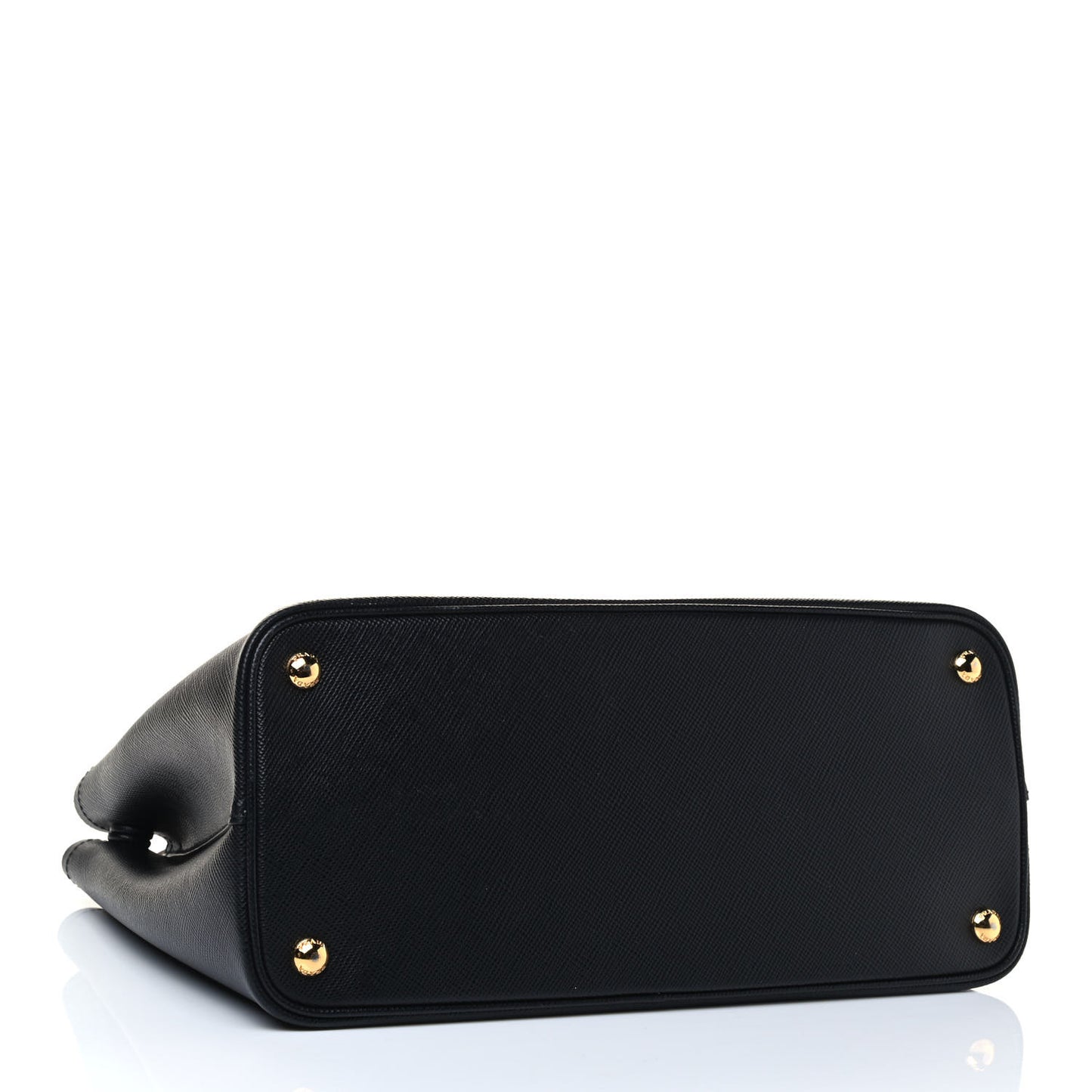 Saffiano Cuir Small Double Bag Black Fuoco