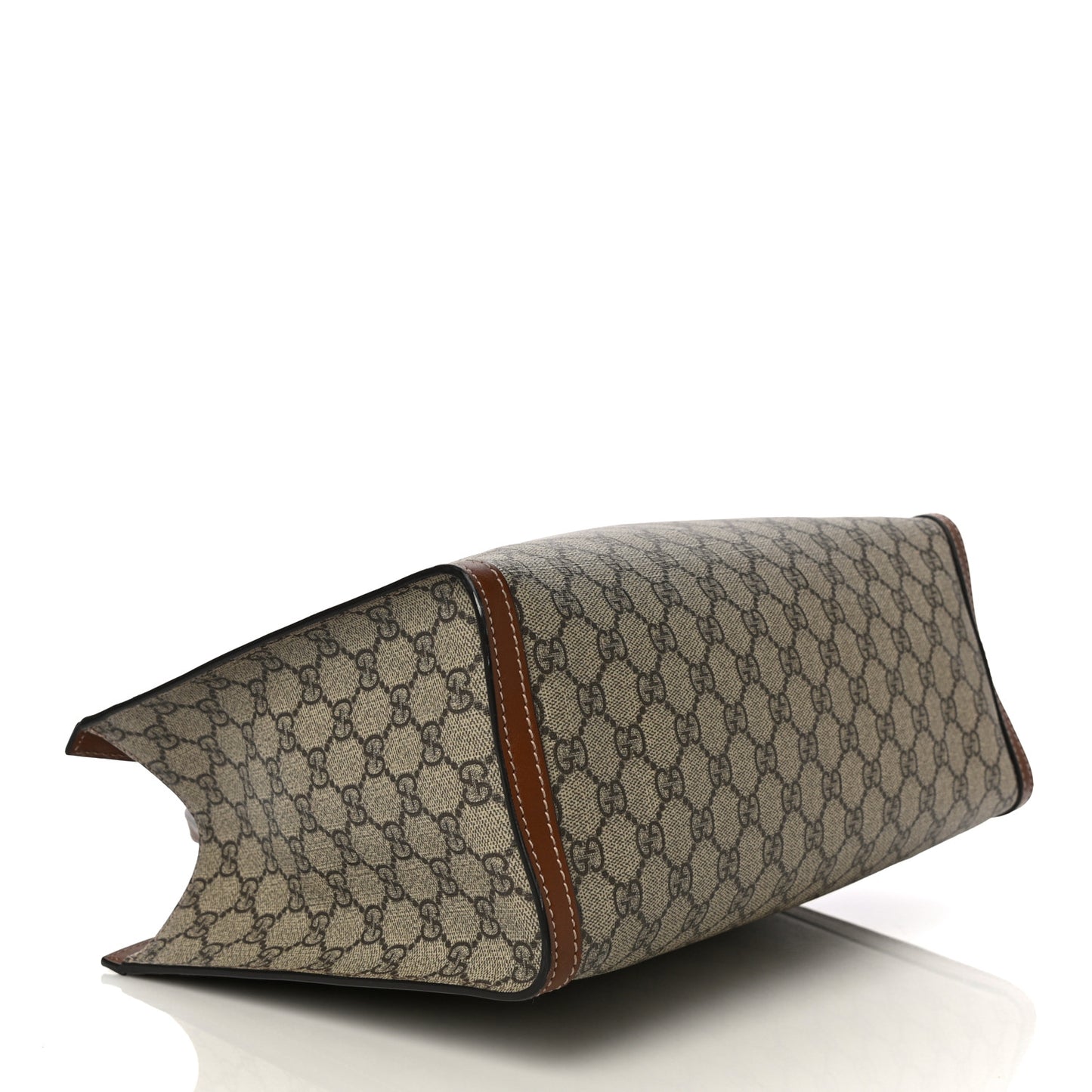 GG Supreme Monogram Medium Padlock Tote Beige Cuir