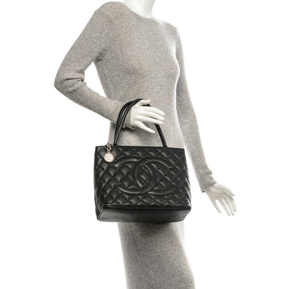 Chanel Caviar Quilted Medallion Tote Black 2 of 7