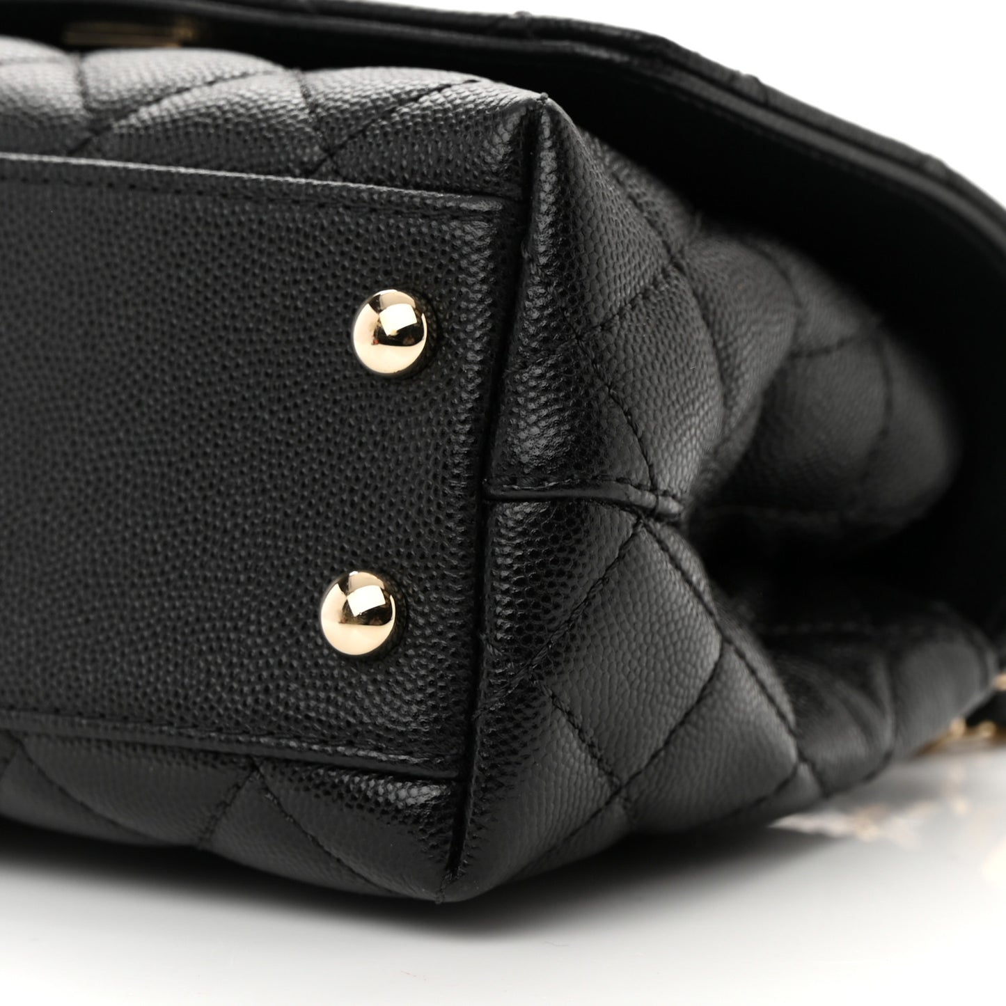 Caviar Quilted Extra Mini Coco Handle Flap Black